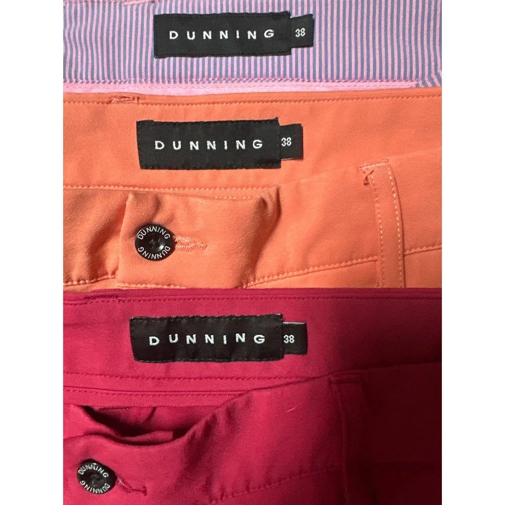 Lot 3 Dunning Mens Golf Shorts Performance Stretch Pink Orange Purple Size 38